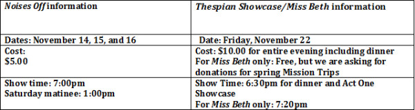 fall theatre sched