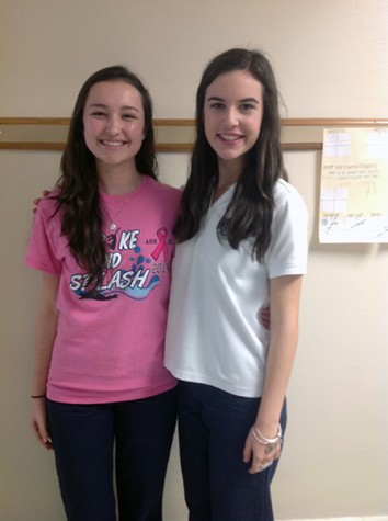 These freshman have been asked multiple times if they're twins. Melanie (Right) and Lauren (Left)