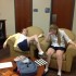 Seniors Lauren Rabb and Kate Huete exhibit how they feel during exam week.