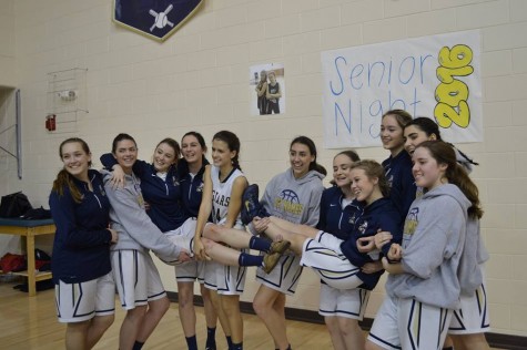 Senior Jags Bajo and Thompson had a special Senior Night with their underclassmen teammates to lift them up!