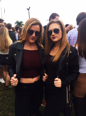 AHN Seniors, Hadley Chillura and Avery Dierks sporting their leather jackets at the Tampa Bay Yacht Club. 