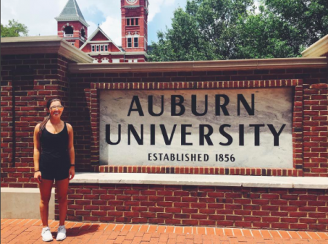 Senior, Bella Guerra toured Auburn University over the summer and photographs the moment, as seen on her Instagram. She hopes that an Auburn representative will visit AHN this year, so she can learn even more about the school.