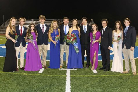 Credit: Devin Folkman/Achona Online The Homecoming Court smile together after the Queen, Devin Folkman, was crowned.