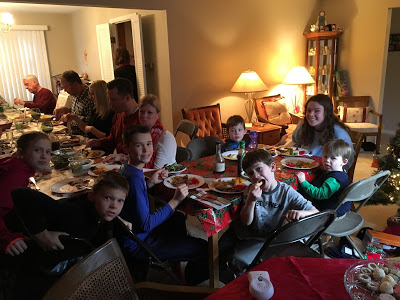 Miller and her family feasting in Ohio! Photo Credit: Samantha Miller (used with permission).