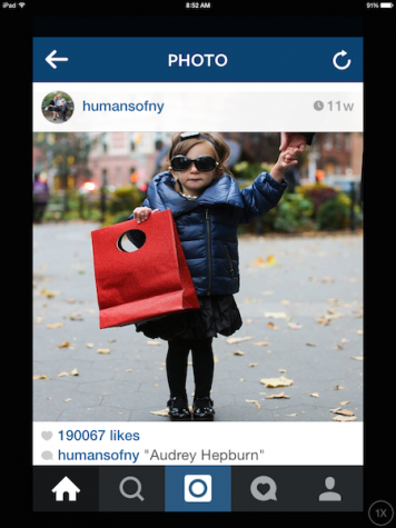 A very young New Yorker dressed as Audrey Hepburn photographed by Staton.