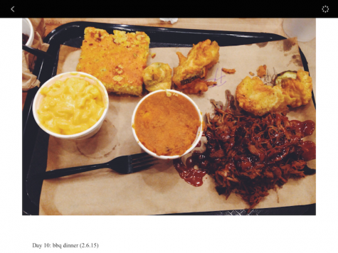 Anello shared a happy photo of her dinner one night.