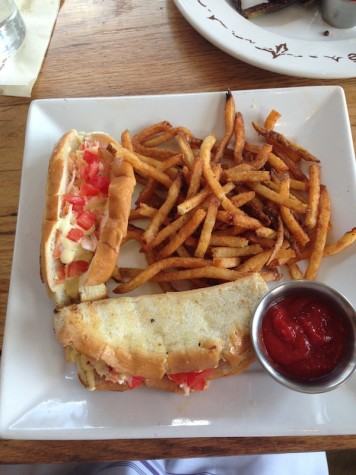 Lobster Rolls with a side of fries.