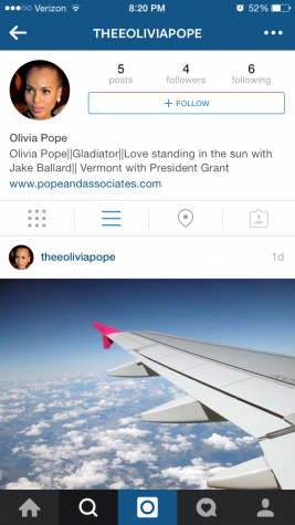 Olivia's profile would most likely consist of a serious selfie to show her professional side, and her biography showing minor details about what she likes.