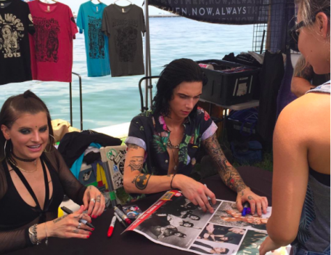 Julianne Nitcher with power couple Andy Biersack of Black Veil Brides and Juliet Simms, Tampa native