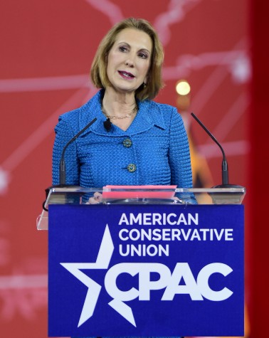 Carly Fiorina speaks at the Conservative Political Action Conference (CPAC) at the Gaylord National at National Harbor on Feb. 26, 2015 in Washington, D.C. (Ron Sachs/CNP/Zuma Press/TNS)
