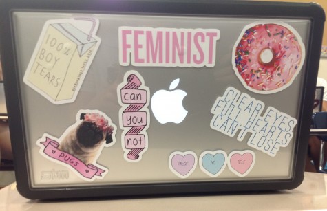 12th grader Remi Storch's laptop displays the girly style