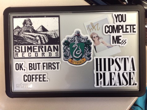 12th grader Gabi Vivero's laptop demonstrates a hipster style