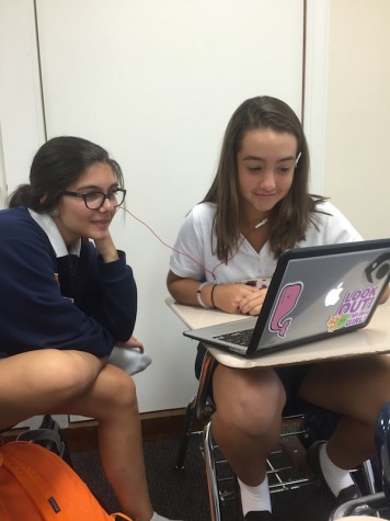 Junior Anna Padron 's favorite song to listen to while getting work done is Halsey on Spotify. Credit: Kendall Bulleit
