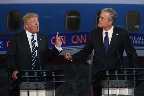 Donald Trump and Jeb Bush during the GOP debate.