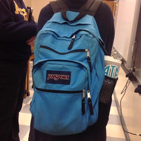 Adri Torres displays her teal backpack with matching Tervis!