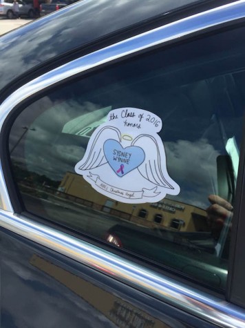 Mrs. Wynne put the sticker on her car so people can see how special Sydney and AHN are. Credit: Jacqueline Brooker