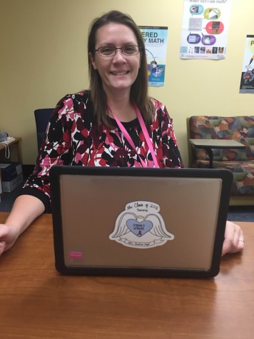 AHN Math teacher, Jamie DiPierro, shared her thoughts of the sticker. "I am a huge fan of this sticker, and I'm sure Sydney would have loved it, too. It has a simple elegance and warmth that truly capture Syd's personality. Seeing this image all over campus is a daily reminder to be more like her: brave, kind, and dedicated to an Academy education. She is always going to be a part of us, and this sticker is the class of 2016's commitment to continue her legacy of love." Credit: Jacqueline Brooker