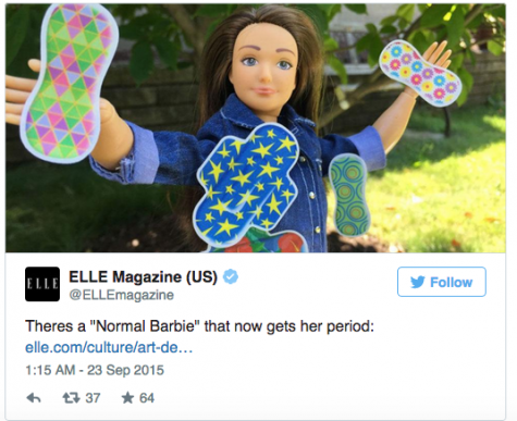 ELLE Magazine tweets their thoughts on the new Lammily doll -- what do YOU think?