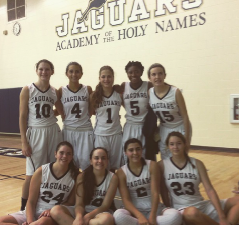 Last year's JV squad celebrating their last game as an undefeated team. Credit: Mickey Carney//Instagram: mickey_2324