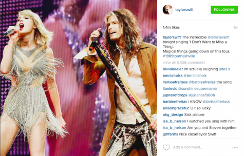 Steven Tyler was a guest at Swift's Nashville tour Credit: Taylor Swift