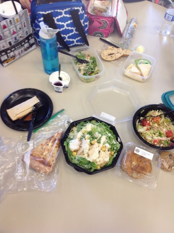 "Make your lunch look pretty so you can save it to show off to your friends" Sophomore Christina Alarcon advises to keep your hands off your lunch, and on your pencil. Photo Credit: Grace Toups