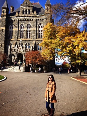 Senior Pia Roca visiting Georgetown University. GU was founded in 1789 and is the oldest Catholic, Jesuit university in the United States.