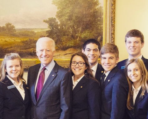 "Joe Biden is the nicest, most diplomatic person I have ever met," states senior Grace Baxter, who met the VP when she was involved with the U.S. Senate Page Program. "I'm really upset he isn't running."