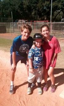 Photo Credits: Twitter/AHN TLC Samantha Stagg smiles as her buddy makes it to first base!