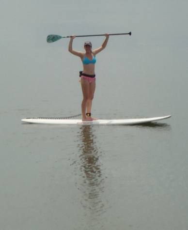 (Photo credit: Keri Kelly) Junior Abby Morris often has a blast paddle boarding at Weeki Wachee with her family on Sunday!