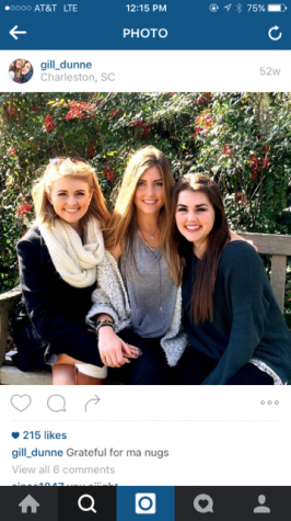 Gillian Dunne (12) with her two sisters, alumni, Cailin Dunne and Emma Dunne on Thanksgiving 2014. 