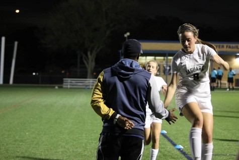 Credit: Blakely Byrd Senior Julie Lester getting pumped for the game
