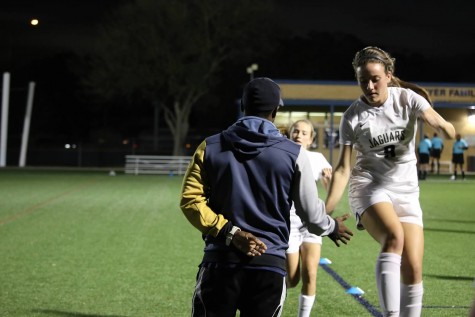 Credit: Blakely Byrd Senior Julie Lester getting pumped for the game 