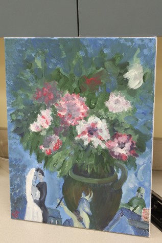 (Credit: Keri Kelly/Achona Online) This acrylic painting done by senior Grace Alexander mimics common french art styles. 