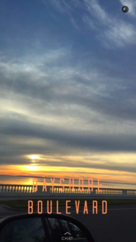 Senior Avery Stanechewski captures the morning sunrise from Bayshore and shares this artsy picture on her story for all of her friends to see.