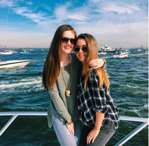 Freshman, Regan Oleary and Morgan Farrior at the invasion on Gasparilla. This was Regan's first time going, "It was so much fun to see all the boats go in and to see the pirate ship."