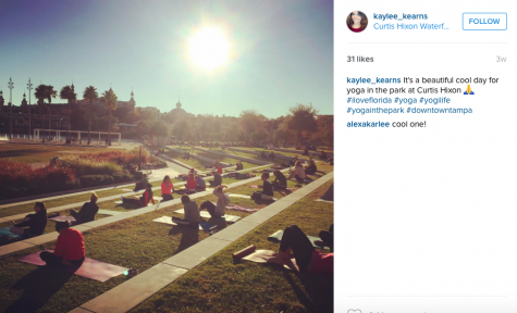 Curtis Hixon in South Tampa hosts a weekly yoga session which is open to everyone.