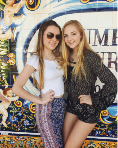 Sophomore, Jules Lavoy and friend, Sarah Conn pose at the Columbia, while about to enjoy an authentic meal.