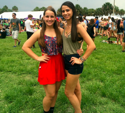 Seniors Gracie Minton and Veronica Sanchez enjoying their days of sunshine and Rain at the 2015 Backyard BBQ. Credit: Veronica Sanchez (used with permission)