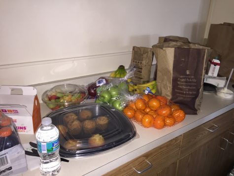 Food was set out all day for students who donated to make sure they were reenergized before heading back to classes