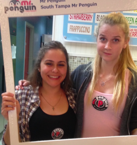 Seniors Mollie Johnson and Valerie Ely both work at Mr. Penguin.