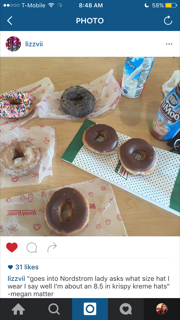 Junior Liz Benjamin enjoys some donuts with her friends!