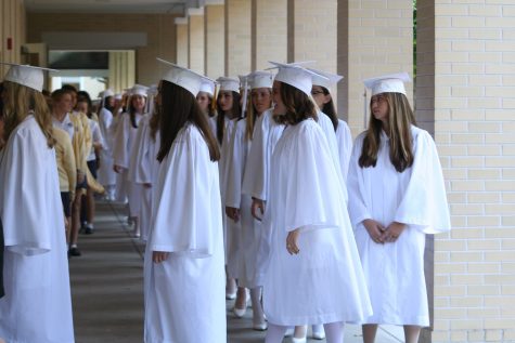Honors Convocation is the second out of three times that the Senior class will wear their cap and gowns.