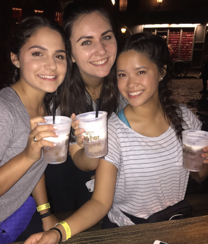 Credit: Jackie Joyce Left to Right: Remi Storch, Maddie Matesich, Adri Torres Remi Storch beileves that "you can't go to Universal Studios without taking a visit to Harry Potter World and trying their famous butter beer!"