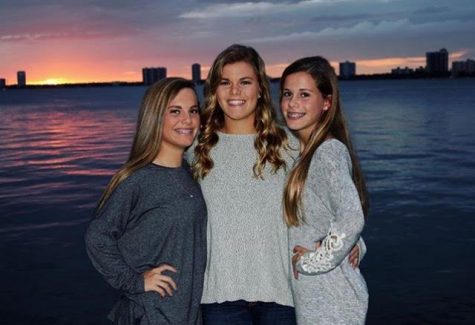 Senior Lindsay Boos with her little sisters Ellie and Audrey Credit: Lindsay Boos