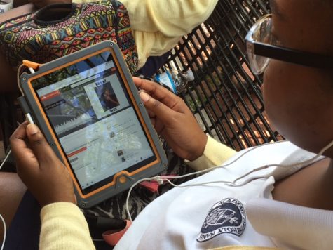 Junior Pwania Taylor enjoys the album's fourth track, "Pink & White". Photo Credit: Alex Smith