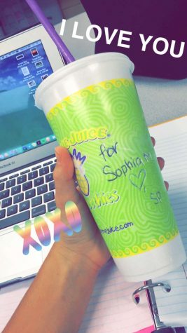 Credit: Rachel McKenna (ACHONA Online) Sophia Mastro was thrilled that her secret pal, Lexie Diez, went the extra mile to figure out her favorite type of smoothie!