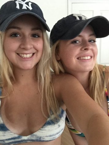 Kate Scanlan and Haley Schumann pose for a selfie wearing matching hats from PacSun. Photo credits: Scanlan (used with permission)