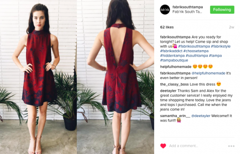 This open-back dress is the perfect fall color, while still being comfortable for the hot Florida weather. Photo credit: Andrea Tuggle (used with permission)