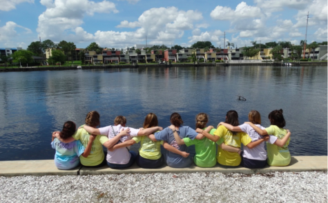 Credit: Sophia Mastro/Achonaonline. AHN girls enjoyed the beautiful scenery of the Franciscan Center overlooking the Hillsborough River.