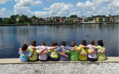 Credit: Sophia Mastro/Achonaonline. AHN girls enjoyed the beautiful scenery of the Franciscan Center overlooking the Hillsborough River. 